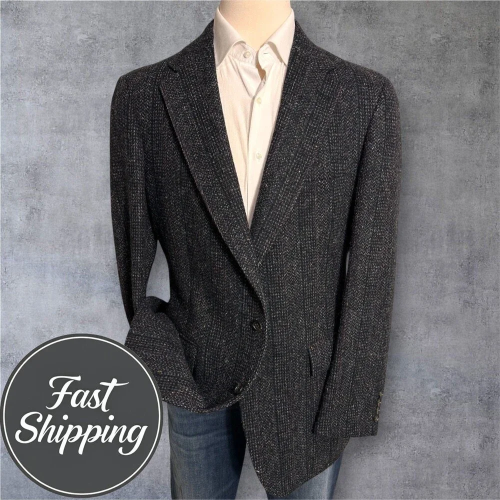 REDWOOD ROSS Vintage Men's Blazer Sport Coat Two Button Jacket 44L TWEED WOOL